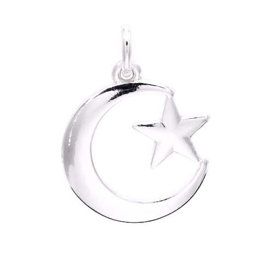 Silver Plated Star &#x26; Moon Charm by Bead Landing&#x2122;